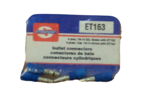 4 Pcs. Standard Bullet Connectors ET163 16-14 Ga. New! Mates With ET162