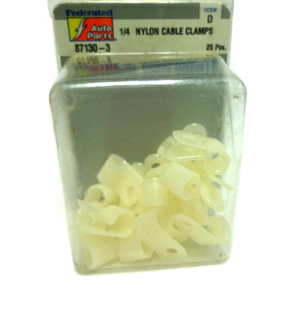 Federated 87130-3 Nylon Cable Clamps 1/4" (25) Pieces 87130
