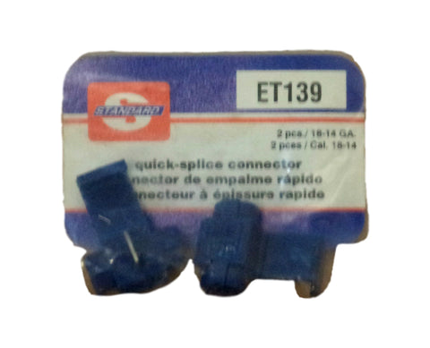 Standard Quick Splice Connectors ET139 2 pcs 18-14 Ga. Brand New