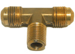 Big A Service Line 3-145640 Brass Pipe, Flare Tee Fitting 3/8 X 3/8 X 1/8"