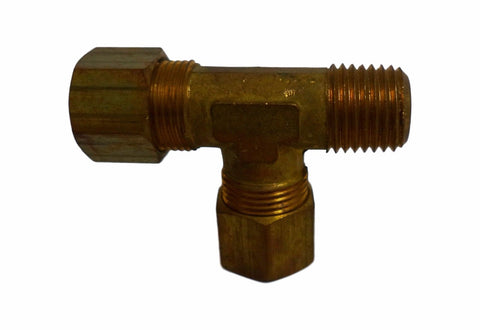 Big A Service Line 3-171640 Brake Line Tee 3/8 x 1/4 Fitting Adapter Parts Brass