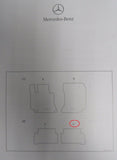 Mercedes OEM Rear Floor Mat Carpet (RIGHT) ONLY C-Class W203 S203 Fits 2002-2007