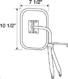 Peterson Mfg. 821 Universal Low Mount Mirror 7-1/2" x 10-1/2" PM Stainless Steel
