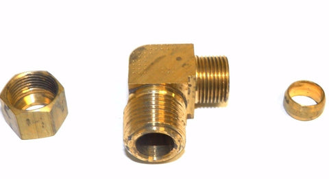 Big A Service Line 3-16966 Brass Pipe 90 deg Street Elbow Fitting 3/8" x 3/8"