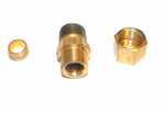 Big A Service Line 3-16854 Brass Male Connector Kit 5/16" x 1/4"