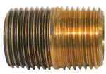 Big A Service Line 3-21260 Brass Close Nipple Fitting Male Thread Size: 3/8"