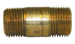 Big A Service Line 3-21361 Brass Long Nipple Male Thread Size: 3/8" x 1-1/2"