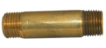 Big A Service Line 3-21321 Brass Long Nipple Male Thread Size: 1/8" x 1-1/2"