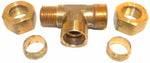 Big A Service Line 3-171928 Brass Pipe, Tee Fitting Kit 3/4" x 1/2"