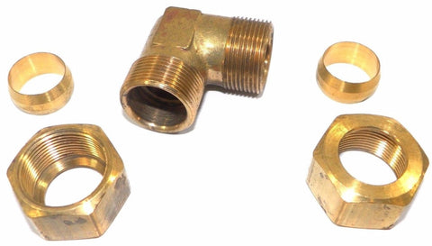 Big A Service Line 3-165920 Brass Pipe, 90 deg Street Elbow Fitting 3/4" x 3/4"