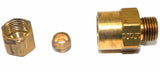 Big A Service Line 3-166440 Brass Pipe, Reduction Male Adapter Fitting 1/4"x1/4"