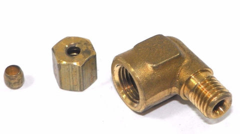 Big A Service Line 3-170220 Brass Pipe, 90 deg Street Elbow Fitting 1/8" x 1/8"