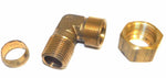 Big A Service Line 3-169928 Brass Pipe, 90 deg Street Elbow Fitting 3/4" x 1/2"