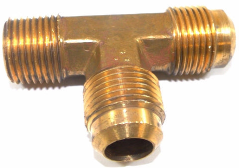 Big A Service Line 3-151908 Brass Pipe, Flare Tee Fitting 5/8" x 1/2"