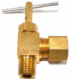 Big A Service Line 3-50252 Brass Pipe, Angle Needle Valve 5/16" x 1/8"