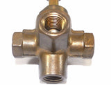 Big A Service Line 3-47040 Brass Pipe, 3 Way 1/4" Fnpt Female Valve