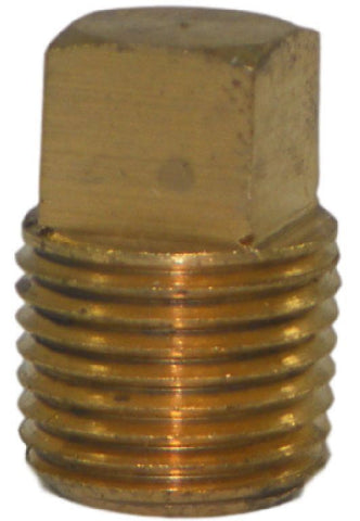 Big A 3-22120 Male Thread Square Head Plug 1/8" Solid Brass Tube Lot Of 15 Pcs