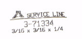 Big A Service Line 3-71334 Slip-Not Tee Fitting White 3/16" x 3/16" x 1/4"