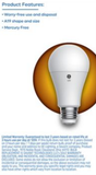 Savant 93130562 GE 3Way LED Light Bulb 30/70/100 Watt Replacement White A19 Bulb