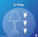 Savant 93130562 GE 3Way LED Light Bulb 30/70/100 Watt Replacement White A19 Bulb