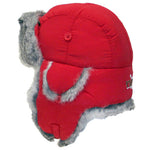 Yukon HG662 Taslan Alaskan Hat - Red with Gray Fur Large