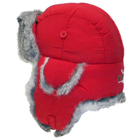 Yukon HG662 Taslan Alaskan Hat - Red with Gray Fur Large