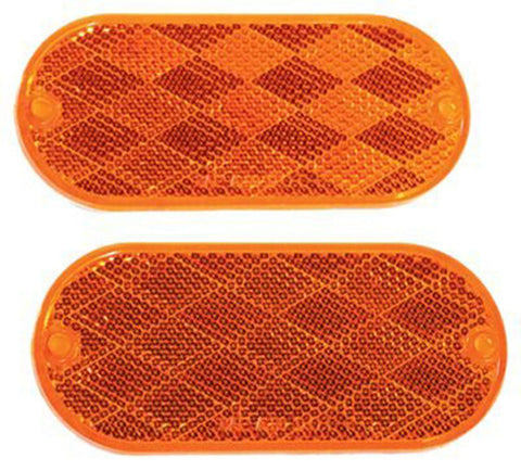 Optronics RE-12AK Reflector Oblong Amber/Pair